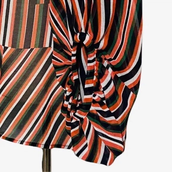 CABI Ultimate Multicolor Stripe Blouse Size L - Picture 5 of 11